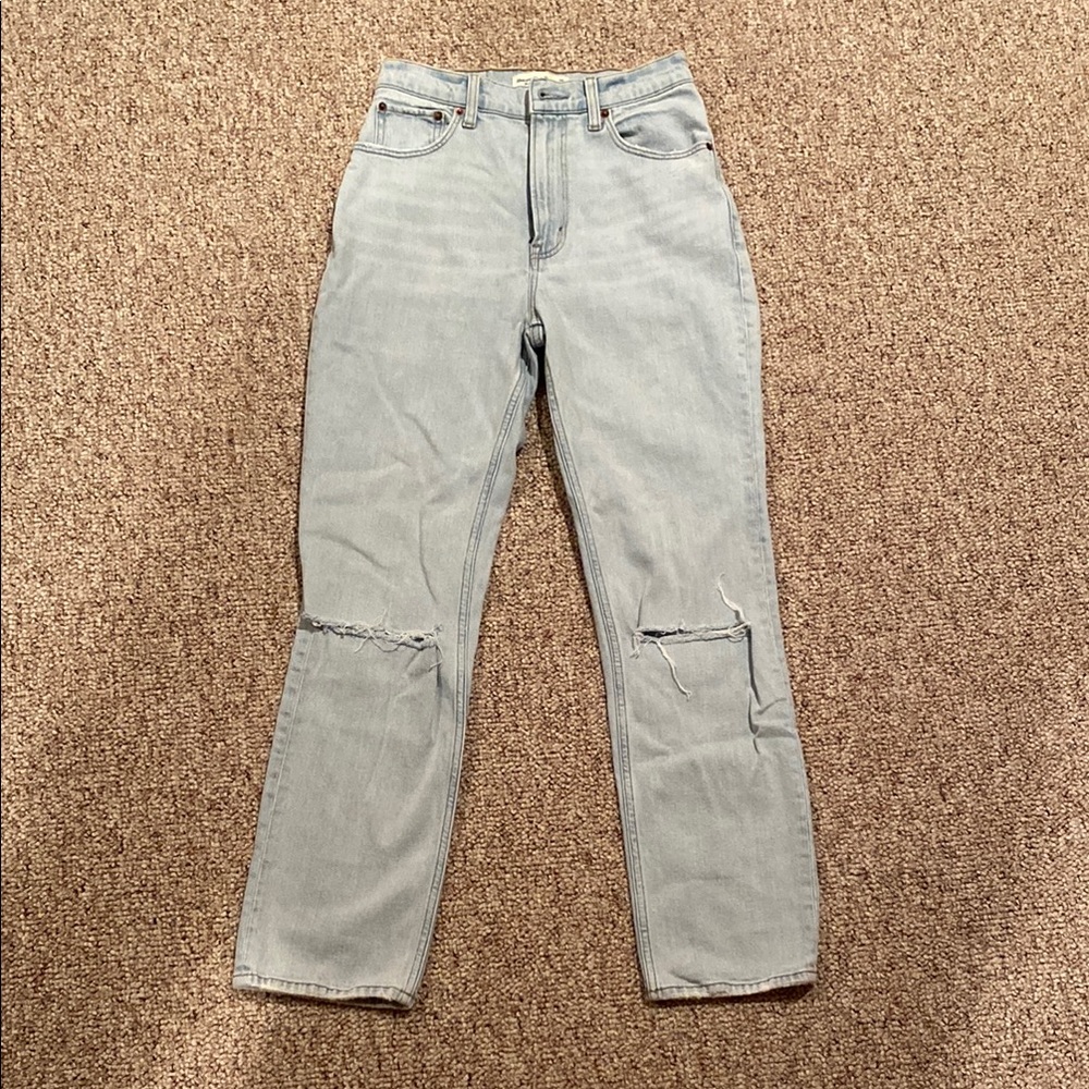 Abercrombie straight ultra high rise